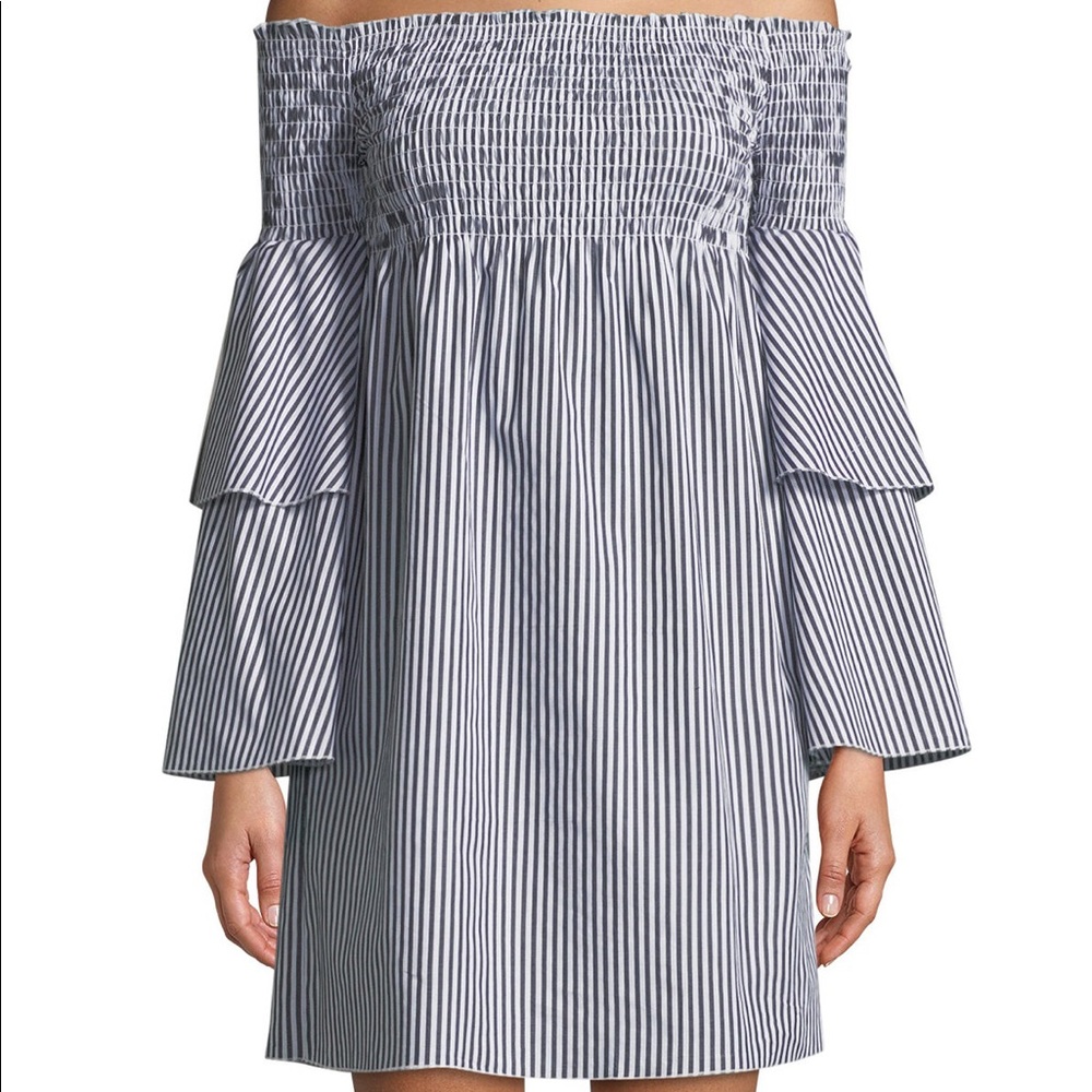 Romeo & Juliet Couture Striped Bell-sleeve dress